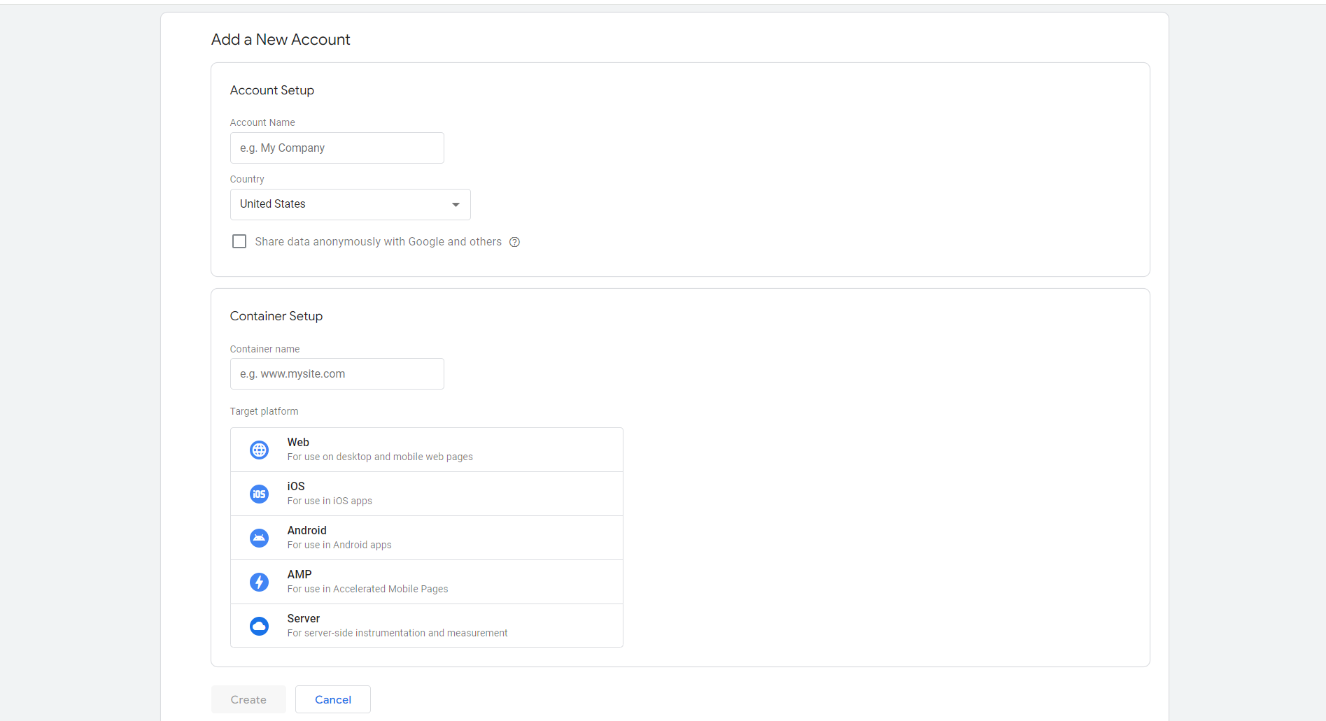 Sign Up for Google Tag Manager